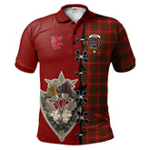 Clan Bruce Tartan Polo Shirt - Lion Rampant And Celtic Thistle Style KN86 Bruce Tartan Tartan Polo